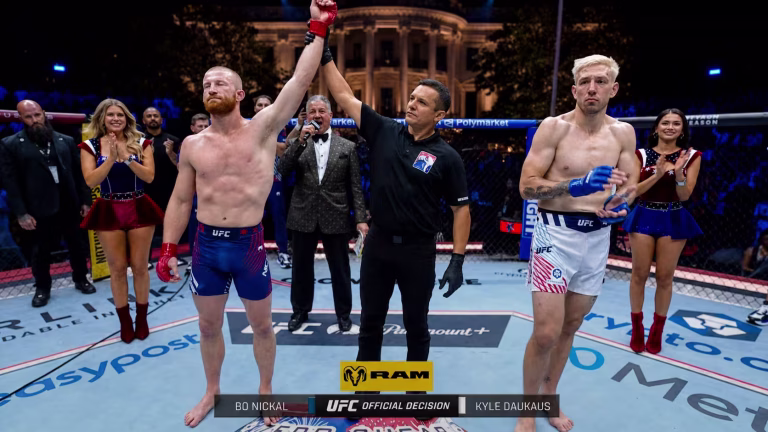 Bo Nickal Makes a Statement Against Kyle Daukaus at UFC Freedom 250