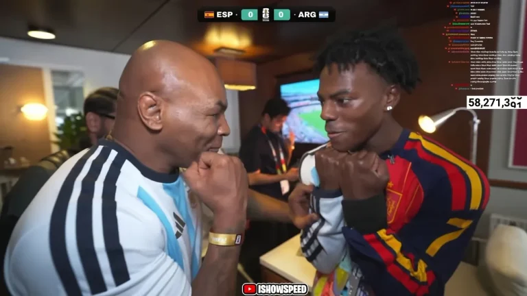 IShowSpeed Asks Mike Tyson to Train Him at World Cup Final