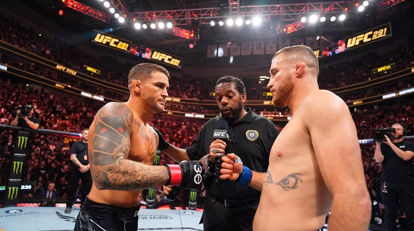 Justin Gaethje Hits Dustin Poirier With Coldest BMF Comeback Ever