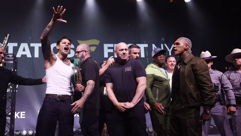 Ryan Garcia and Conor Benn Clash in Heated Fanatics Fest Face-Off Ahead of Title Fight