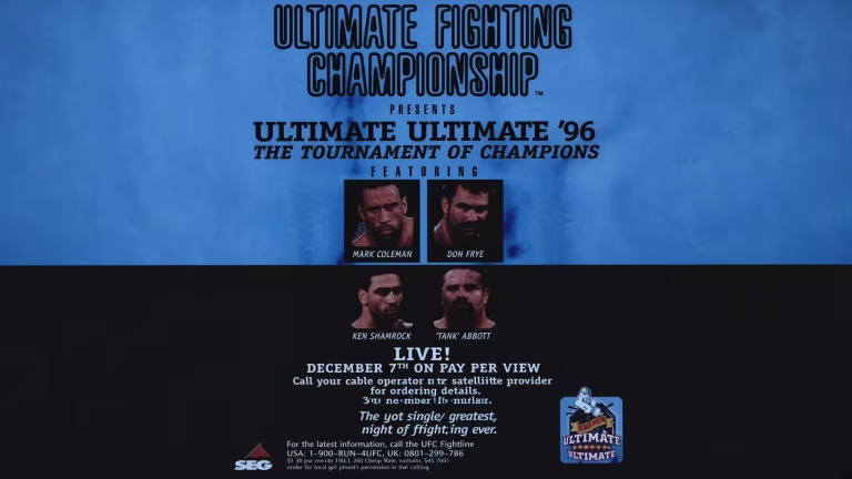UFC 11.5: Ultimate Ultimate 1996 Full Fight Card, Date & Details
