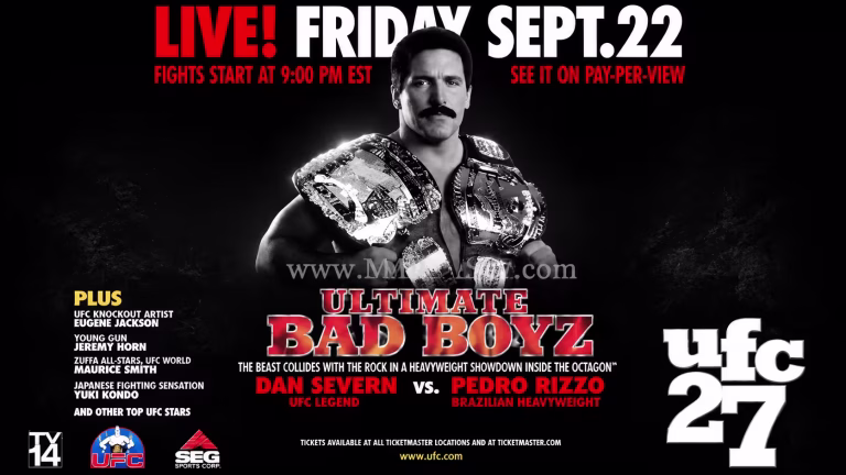 UFC 27: Ultimate Bad Boyz Full Fight Card, Date & Details